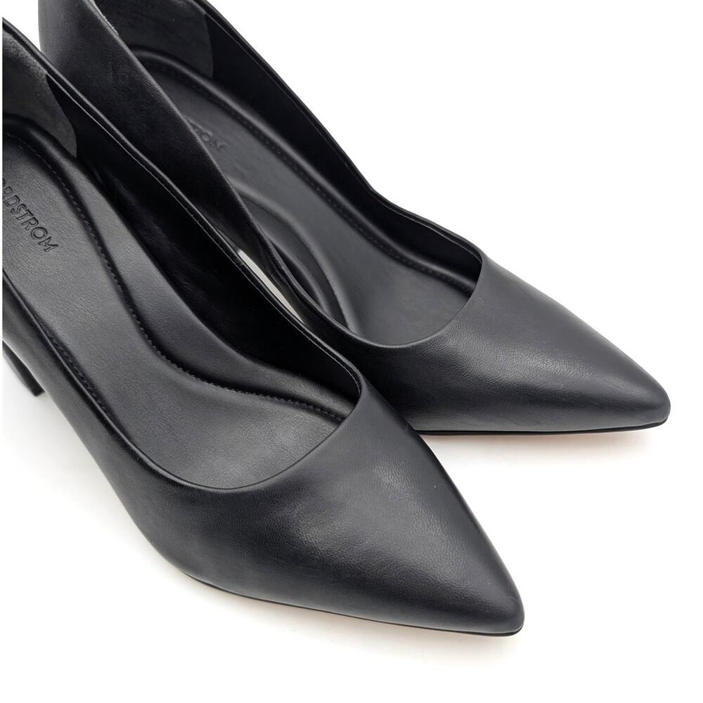 Nordstrom Poppy Pointed Toe High Heel Pump Women's Black Size US7M EU37 - Picture 13 of 13